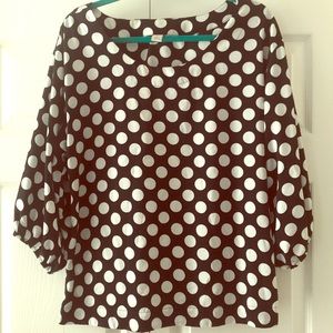 Old Navy top - Black with white polka dots
